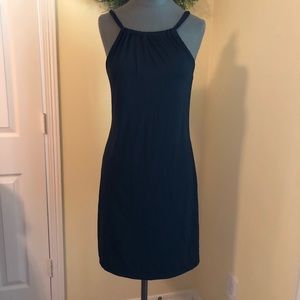 Athleta black halter dress